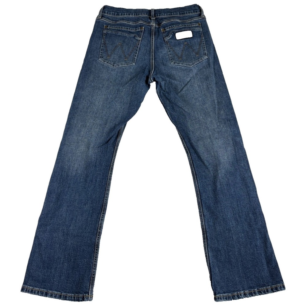 Wrangler Retro Slim Fit Bootcut Jeans Men 32x32 (32x30.5) Blue Denim Casual Wear - Picture 2 of 7